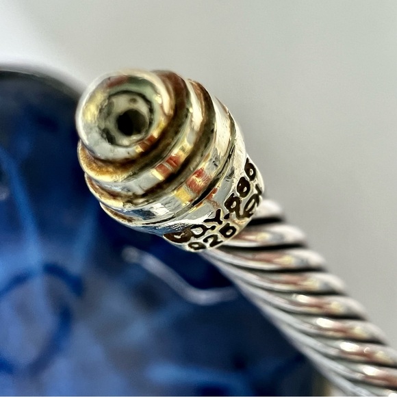 ❤️ David Yurman 5mm Medium Cable Bracelet with 14k Gold Accents - Picture 3 of 7